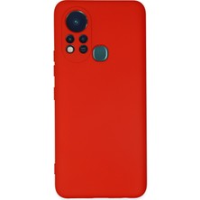 HappyCase Infinix Hot 11S Kılıf Lansman Nano Içi Kadife  Silikon - Kırmızı