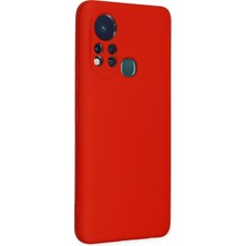 HappyCase Infinix Hot 11S Kılıf Lansman Nano Içi Kadife  Silikon - Kırmızı