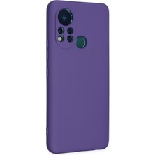 HappyCase Infinix Hot 11S Kılıf Lansman Nano Içi Kadife  Silikon - Mor