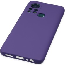 HappyCase Infinix Hot 11S Kılıf Lansman Nano Içi Kadife  Silikon - Mor