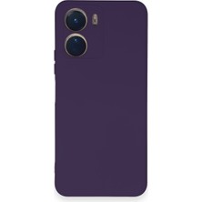 HappyCase Vivo Y16 Kılıf Lansman Nano Içi Kadife  Silikon - Mor