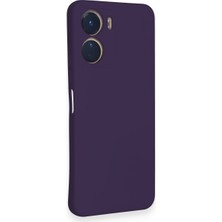 HappyCase Vivo Y16 Kılıf Lansman Nano Içi Kadife  Silikon - Mor