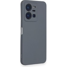 HappyCase Vivo Y22S Kılıf Lansman Nano Içi Kadife  Silikon - Gri