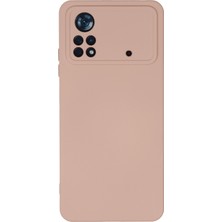 HappyCase Xiaomi Poco X4 Pro 5g Kılıf Lansman Nano Içi Kadife  Silikon - Pudra