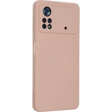 HappyCase Xiaomi Poco X4 Pro 5g Kılıf Lansman Nano Içi Kadife  Silikon - Pudra