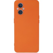 HappyCase Oppo Reno 7 Lite Kılıf Lansman Nano Içi Kadife  Silikon - Turuncu