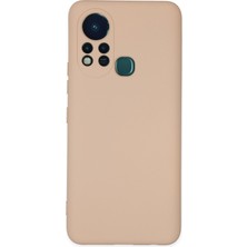 HappyCase Infinix Hot 11S Kılıf Lansman Nano Içi Kadife  Silikon - Pudra