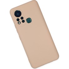 HappyCase Infinix Hot 11S Kılıf Lansman Nano Içi Kadife  Silikon - Pudra