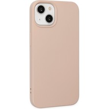 HappyCase iPhone 14 Plus Kılıf Lansman Nano Içi Kadife  Silikon - Pudra