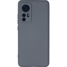 HappyCase Xiaomi Mi 12X Kılıf Lansman Nano Içi Kadife  Silikon - Gri