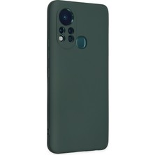 HappyCase Infinix Hot 11S Kılıf Lansman Nano Içi Kadife  Silikon - Koyu Yeşil