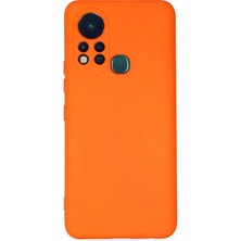 HappyCase Infinix Hot 11S Kılıf Lansman Nano Içi Kadife  Silikon - Turuncu