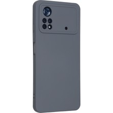 HappyCase Xiaomi Poco X4 Pro 5g Kılıf Lansman Nano Içi Kadife  Silikon - Gri