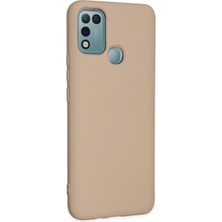 HappyCase Infinix Hot 10 Play Kılıf Lansman Nano Içi Kadife  Silikon - Pudra