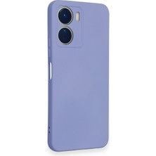 HappyCase Vivo Y16 Kılıf Lansman Nano Içi Kadife  Silikon - Lila