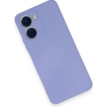 HappyCase Vivo Y16 Kılıf Lansman Nano Içi Kadife  Silikon - Lila