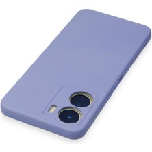 HappyCase Vivo Y16 Kılıf Lansman Nano Içi Kadife  Silikon - Lila