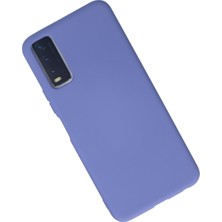 HappyCase Vivo Y20 Kılıf Lansman Nano Içi Kadife  Silikon - Lila