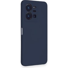 HappyCase Vivo Y22S Kılıf Lansman Nano Içi Kadife  Silikon - Lacivert