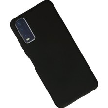 HappyCase Vivo Y20 Kılıf Lansman Nano Içi Kadife  Silikon - Siyah