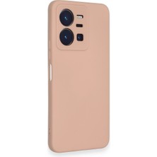 HappyCase Vivo Y22S Kılıf Lansman Nano Içi Kadife  Silikon - Pudra