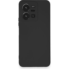 HappyCase Vivo Y22S Kılıf Lansman Nano Içi Kadife  Silikon - Siyah