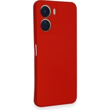 HappyCase Vivo Y16 Kılıf Lansman Nano Içi Kadife  Silikon - Kırmızı