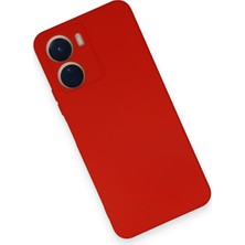 HappyCase Vivo Y16 Kılıf Lansman Nano Içi Kadife  Silikon - Kırmızı