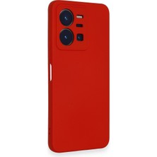 HappyCase Vivo Y22S Kılıf Lansman Nano Içi Kadife  Silikon - Kırmızı