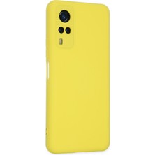 HappyCase Vivo Y51 Kılıf Lansman Nano Içi Kadife  Silikon - Sarı