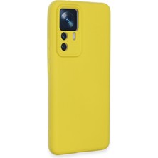 HappyCase Xiaomi Mi 12T Pro Kılıf Lansman Nano Içi Kadife  Silikon - Sarı