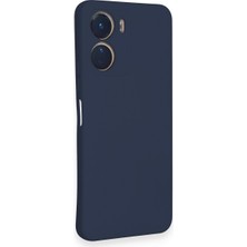 HappyCase Vivo Y16 Kılıf Lansman Nano Içi Kadife  Silikon - Lacivert