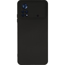 HappyCase Xiaomi Poco X4 Pro 5g Kılıf Lansman Nano Içi Kadife  Silikon - Siyah