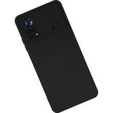 HappyCase Xiaomi Poco X4 Pro 5g Kılıf Lansman Nano Içi Kadife  Silikon - Siyah