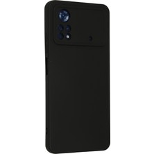 HappyCase Xiaomi Poco X4 Pro 5g Kılıf Lansman Nano Içi Kadife  Silikon - Siyah