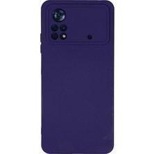 HappyCase Xiaomi Poco X4 Pro 5g Kılıf Lansman Nano Içi Kadife  Silikon - Mor