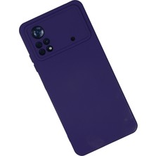 HappyCase Xiaomi Poco X4 Pro 5g Kılıf Lansman Nano Içi Kadife  Silikon - Mor