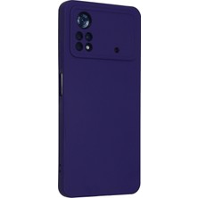 HappyCase Xiaomi Poco X4 Pro 5g Kılıf Lansman Nano Içi Kadife  Silikon - Mor