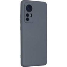 HappyCase Xiaomi Mi 12 Kılıf Lansman Nano Içi Kadife  Silikon - Gri