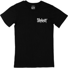 Cix Slipknot Cep Logo Tasarımlı Siyah Tişört