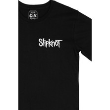 Cix Slipknot Cep Logo Tasarımlı Siyah Tişört