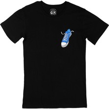 Cix Cix Sneaker Görselli Cep Logo Tasarımlı Siyah Tişört