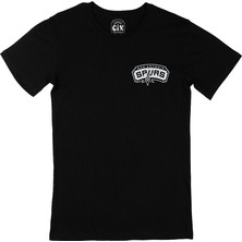 Cix San Antonio Spurs Cep Logo Tasarımlı Siyah Tişört