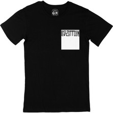 Cix Cix LED Zeppelin Cep Logo Tasarımlı Siyah Tişört
