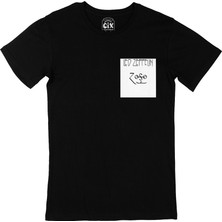 Cix Cix LED Zeppelin Jimmy Page Cep Logo Tasarımlı Siyah Tişört