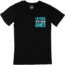 Cix Cix I Am Proud Cep Logo Tasarımlı Siyah Tişört