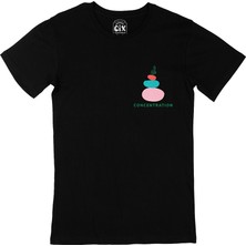 Cix Cix Mindfulness Concentration Cep Logo Tasarımlı Siyah Tişört