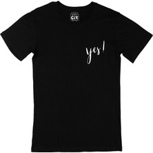 Cix Cix Yes Cep Logo Tasarımlı Siyah Tişört