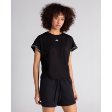 Kappa Kappa Logo Tape Enna Kadın Siyah Tişört