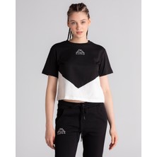 Kappa Kappa Logo Ece Kadın Siyah - Beyaz Tişört